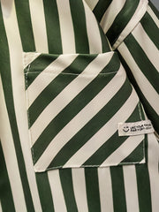 Boys Striped Button Down Shirt Long Sleeve Pocket Top Spring Summer Wear