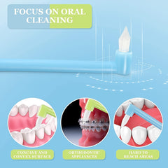 2pcs Slim Interspace Toothbrushes for Detail Cleaning Green