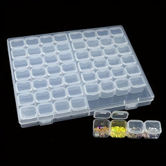 Adjustable Plastic Storage Box 28/56 Slots Jewelry Diamond Embroidery Craft