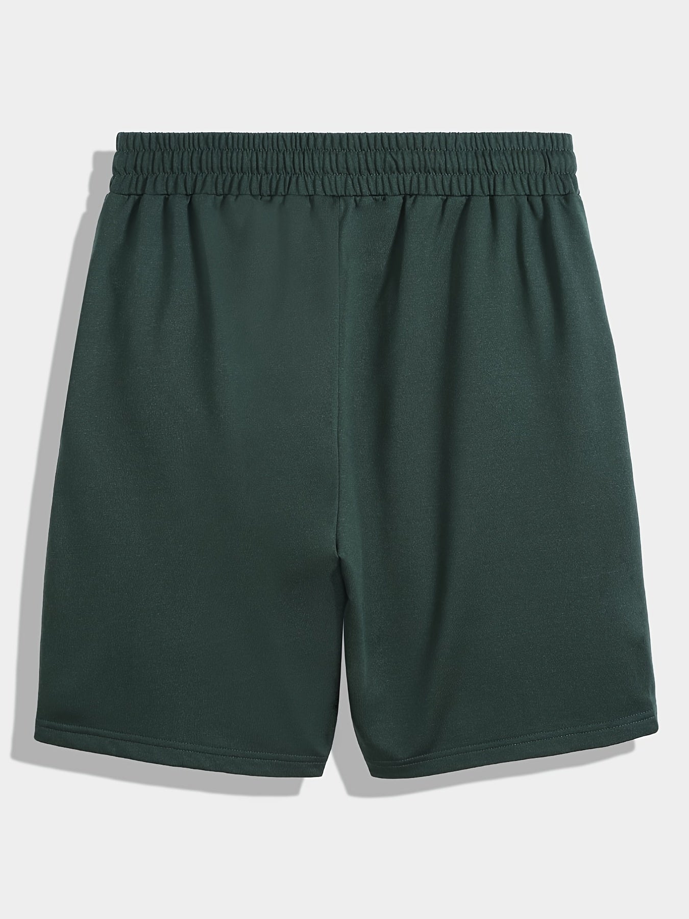 Men's Casual Green Stretch Knitted Cotton Shorts for Summer