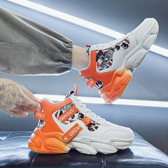Men's High Top Dad Shoes Lace-up Sneakers Athletic Running Basketball Gym