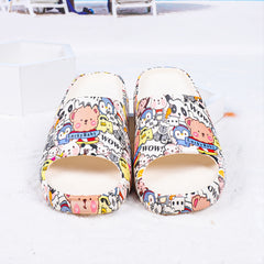 Cartoon Animal Women's Slippers Indoor Non Slip Shoes Open Toe House Shoes