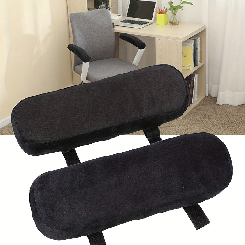 Slow Rebound Memory Foam Armrest Cushion Pad Chair Mat Elbow Rest Cover