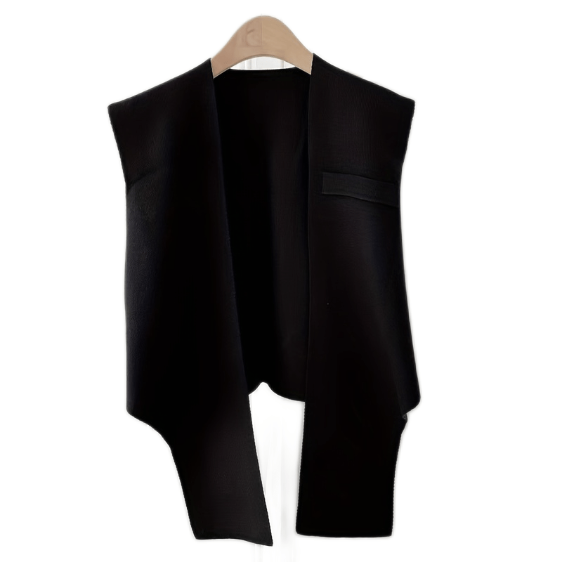 Green Elastic Wrap Vest Sleeveless Shawl for Women