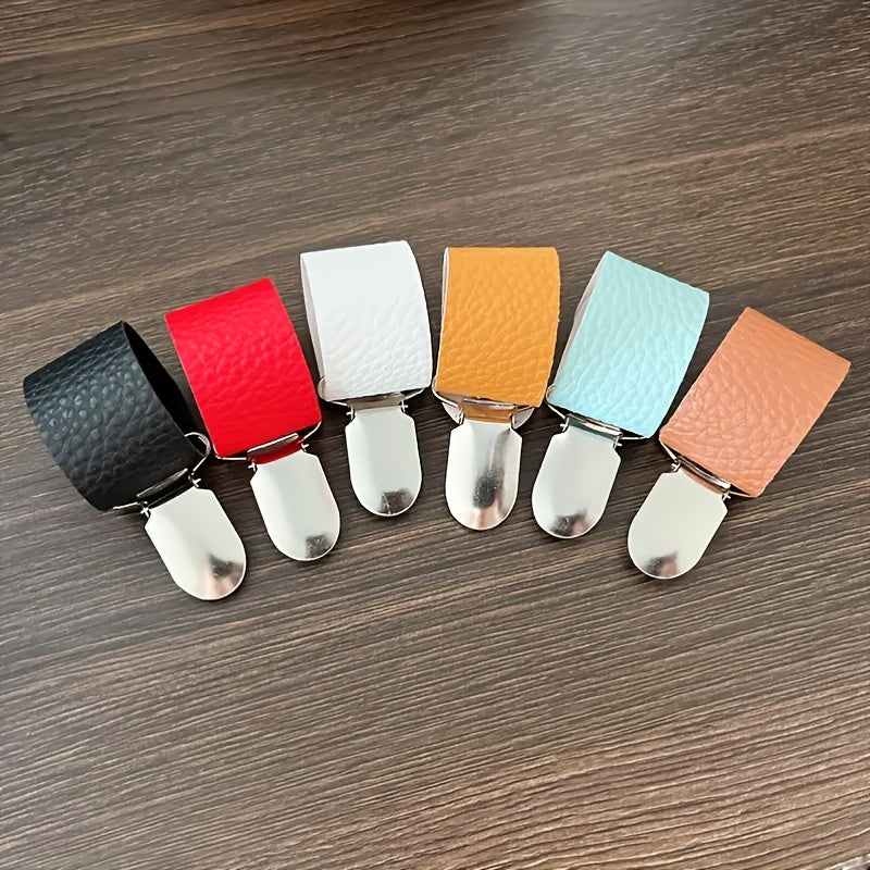 Travel Hat Clip Outdoor Storage PU Leather Sunshade Straw Hat Access