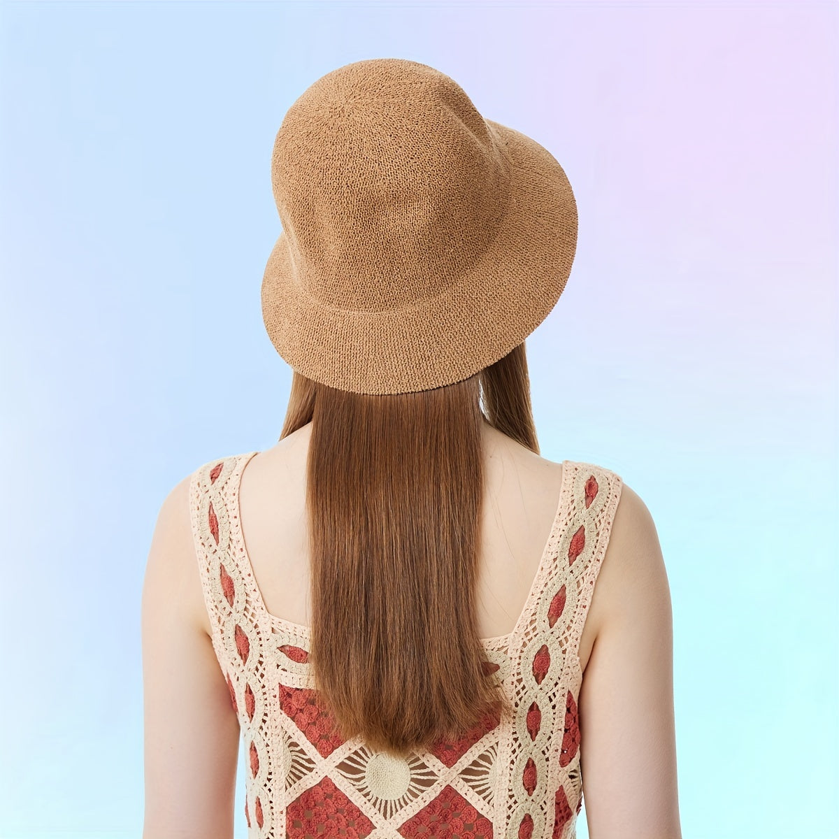 French Style Bucket Hat Solid Casual Sunshade Basin Hat