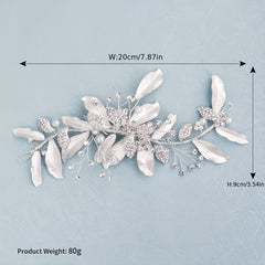 Bridal Faux Pearl Hairpin Headdress Side Clip