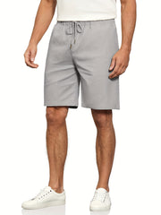 Classic Comfy Shorts Men's Casual Solid Waist Drawstring Shorts