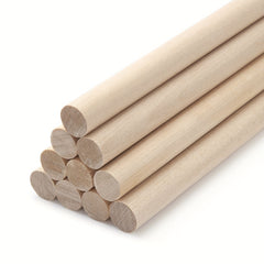 10pcs Wooden Sticks 30-48cm Round Craft Macrame Pins Unfinished Hard Wood Sticks