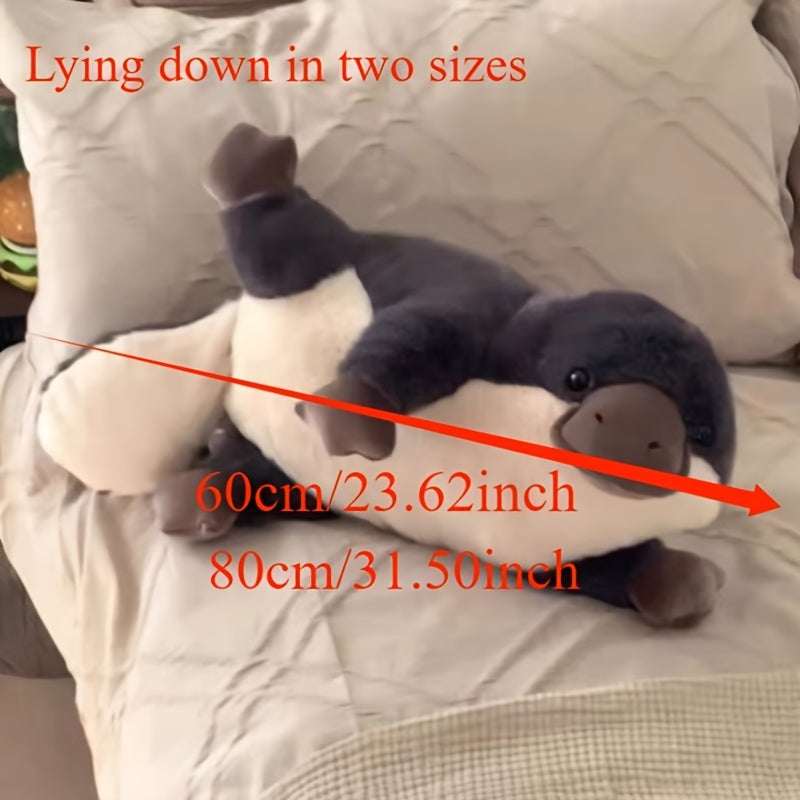 Dark Gray Plush Animal Soft Toy for Sofa & Bedroom Decor