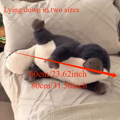 Dark Gray Plush Animal Soft Toy for Sofa & Bedroom Decor