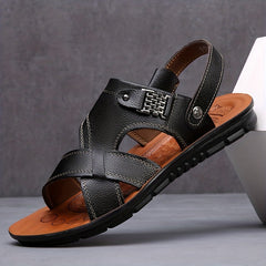 Men's Casual Open Toe Slip On Sandals Soft Sole Beach Sandals