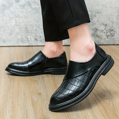 Men's Zipper Loafer Shoes Comfortable Non Slip for Business