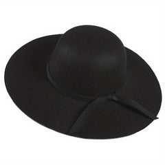 Felt Fedora Cap Wide Brim Solid Floppy Sun Hat Outdoor Travel Beach Hats