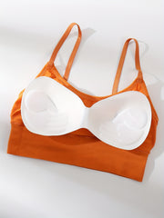 3pcs Ribbed Cami Tops Sleeveless Crop Top Women's Lingerie