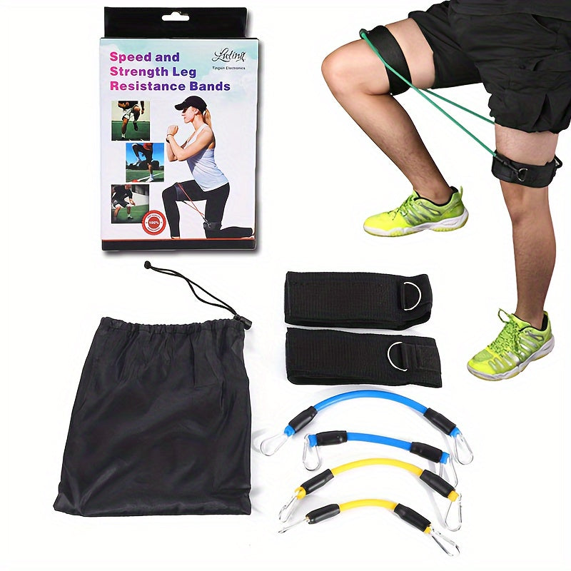 6pcs Leg Trainer Elastic Rope for Squat & Strength Training