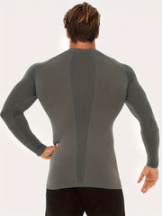 Men's Quick Drying Long Sleeve Shirt - Crew Neck Sweat Absorbing Undershirts