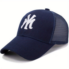 Mesh Baseball Cap Sun Hat Unisex Embroidered Letter