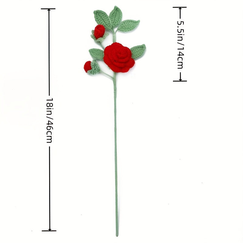 1pc Wool Crochet Flowers for Home Decor