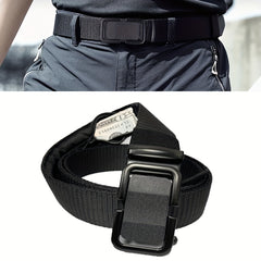 Men's Buckle Belt with Hidden Pocket Training Pants