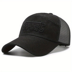 Men's Extended Brim Linen Net Baseball Cap