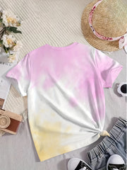 Cute Panda Graphic Tee for Girls - Summer Sports T-shirt