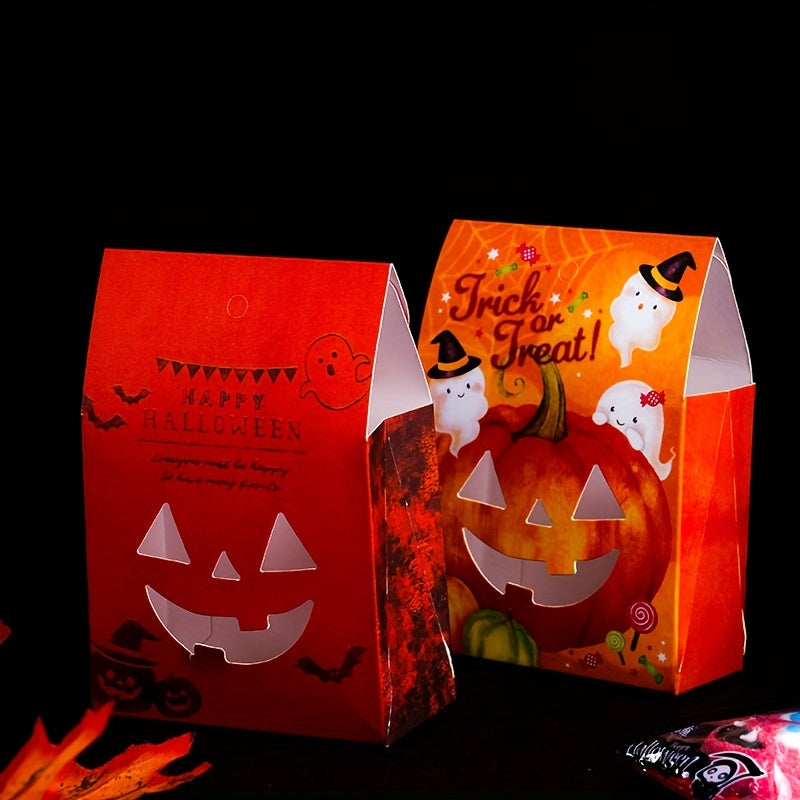 4pcs Halloween Pumpkin Candy Wrapping Paper Box