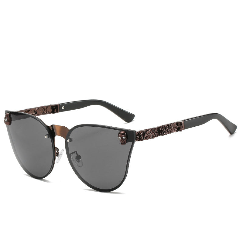 Gothic Frog Mirror Skull Sunglasses for Men