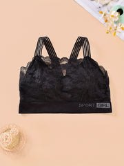 Scallop Trim Lace Bra Wireless