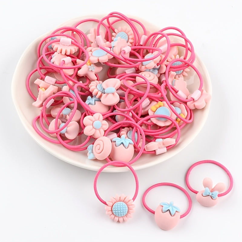 20pcs Cartoon Hair Ties: Brighten Up Your Look with Fun Accessories