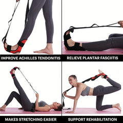 Yoga Stretching Band Fitness Rope with Foot Sleeve for Body Shaping