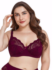 2 Pack Plus Size Lace Underwire Bra Set