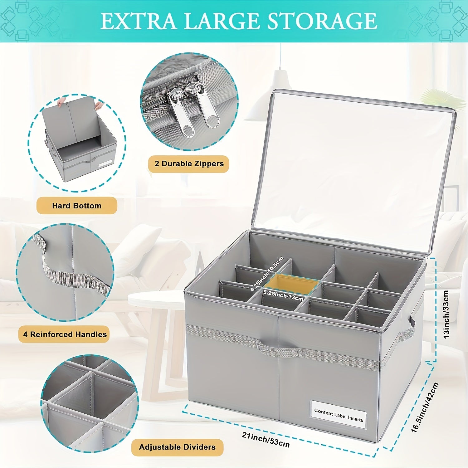 16 Grids Shoe Storage Bag Under Bed Dustproof Shoes Organizer