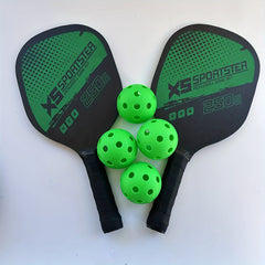 Pickleball Paddles Set 2 Rackets 4 Balls & Storage Bag