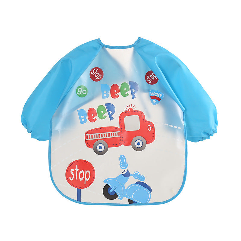 Waterproof Long Sleeve Baby Bibs Feeding Smock Apron