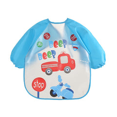 Waterproof Long Sleeve Baby Bibs Feeding Smock Apron