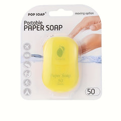 50pcs Water Soluble Paper Soap for Travel Deep Cleansing and Moisturizing