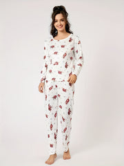 Women's Pajamas Set Long Sleeve Top & Pants Sleepwear Loungewear