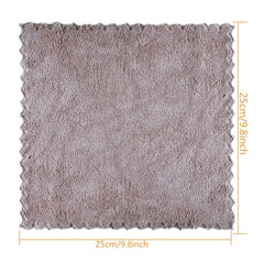 20pcs Microfiber Coral Fleece Washcloths 24.89x24.89 cm