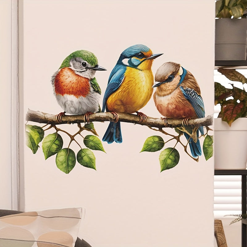 Cartoon Tree Branch Bird Wall Sticker PVC Removable Waterproof Home Decor