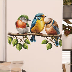 Cartoon Tree Branch Bird Wall Sticker PVC Removable Waterproof Home Decor