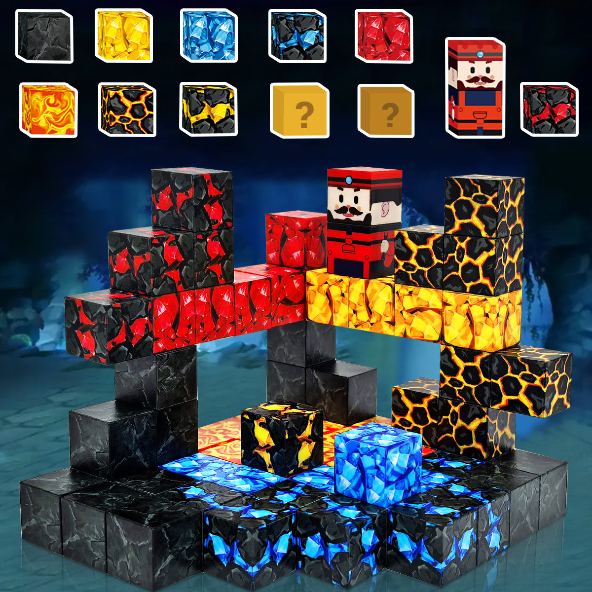Magnetic Building Blocks Miner for Kids Toys STME Puzzle Imagination Toy