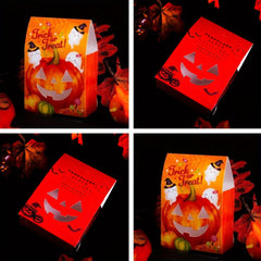 4pcs Halloween Pumpkin Candy Wrapping Paper Box
