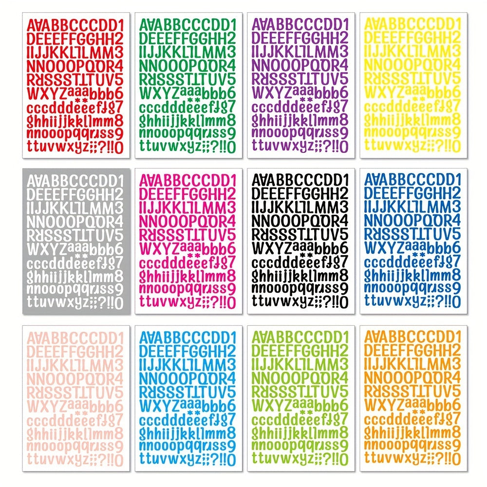 Colorful Vinyl Letter Stickers for DIY Scrapbooking Craft