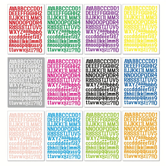 Colorful Vinyl Letter Stickers for DIY Scrapbooking Craft