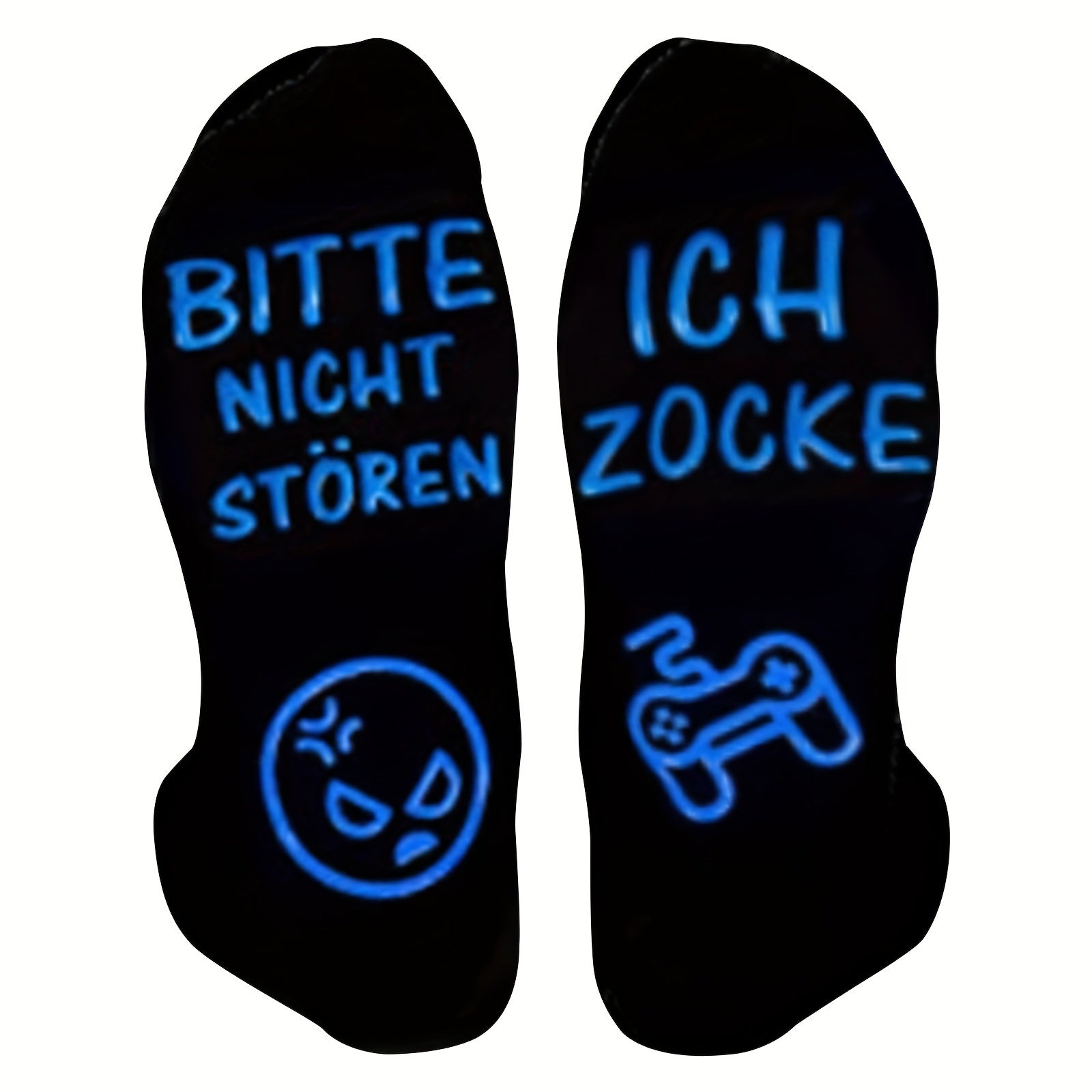 Men's Novelty Non Slip Letter Graphic Crew Socks