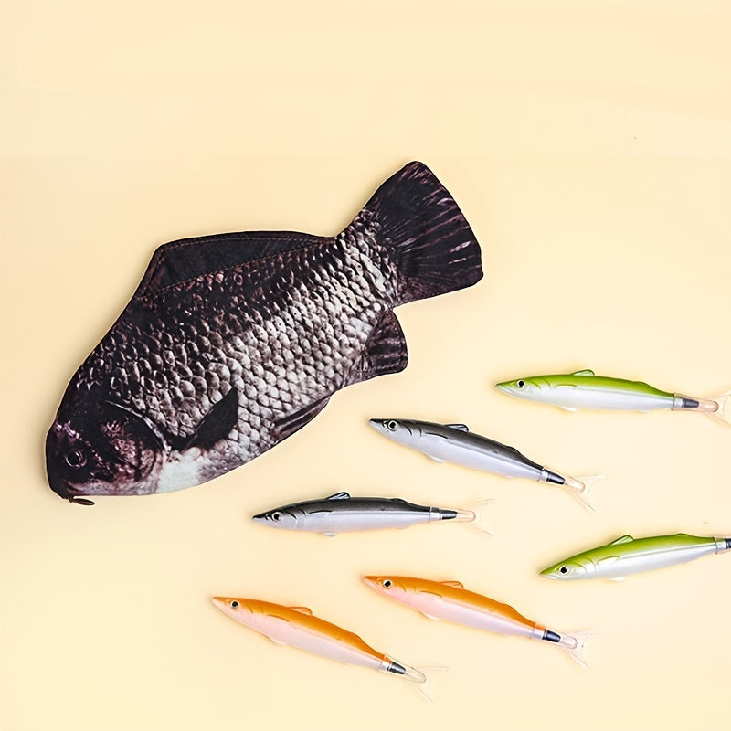 Creative Simulation Crucian Pencil Bag Funny Pencil Box