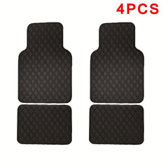 4pcs Waterproof Leather Car Floor Mats Full Set Auto Carpet Accessories