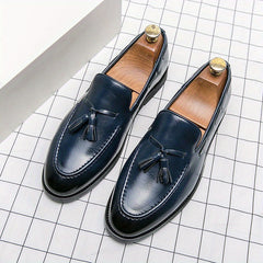 Men's Tassel Loafer Shoes Lightweight Non slip Dress Shoes