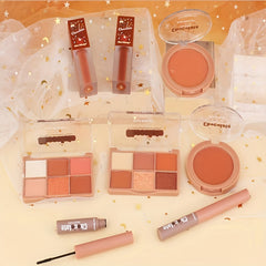 6-Piece Makeup Set with Eyeshadow, Blush, Lip Gloss, Mascara - Portable Kit